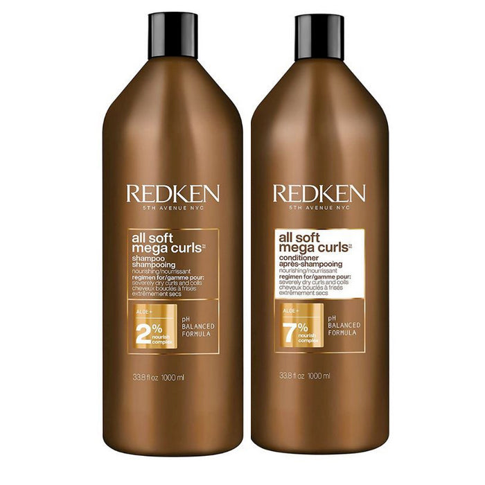 Redken All Soft Mega Curls Shampoo & Conditioner Duo Pack + 2 x Pumps