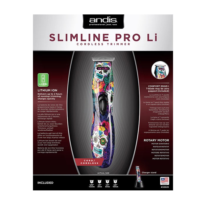 ANDIS Slimline Pro Li Trimmer Sugar Skull Edition